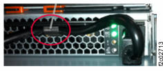 Flash enclosure power cable retention bracket